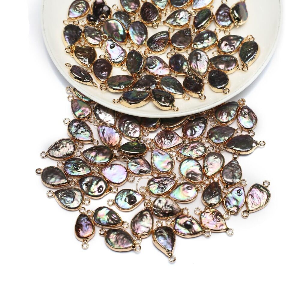 1373 Pearl Connectors,5 Pcs Natural Freshwater Pearl Links Pendant